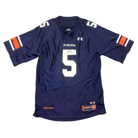 SIGNED! Auburn Tigers Jake Holland #5 Men's Large Loose Under Armour Heat Gear - Picture 1 of 8
